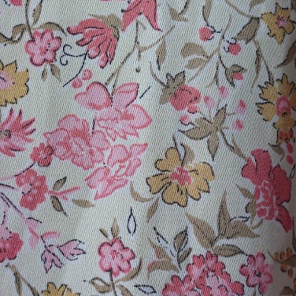 ZARA Romantic Long Sleeve Pink and White Floral Dress Size Small - Picture 10 of 11